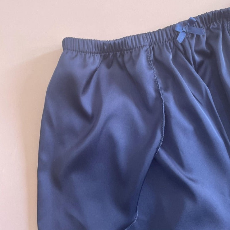 3 Piece Pajamas Suit Print Striped Nightwear Blue Black-Original Pajamas