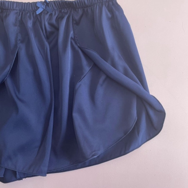 3 Piece Pajamas Suit Print Striped Nightwear Blue Black-Original Pajamas