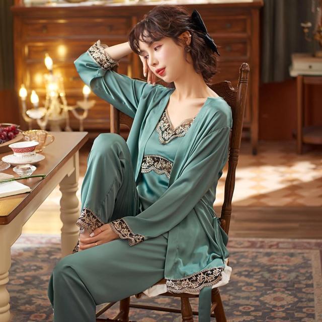 3 Piece Casual Sleepwear Women Pajama set-Original Pajamas