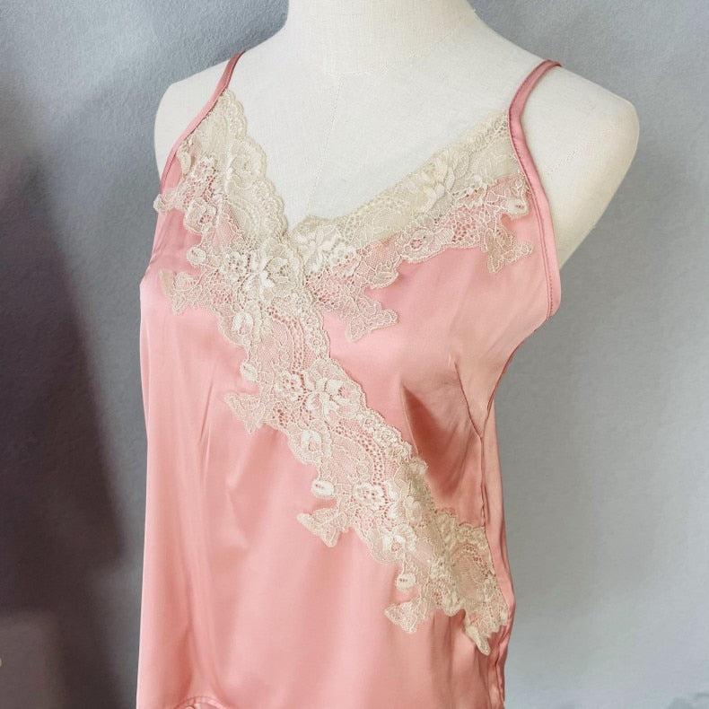 3 Piece Pj Set Womens Kimono Gown Satin Bathrobe-Original Pajamas