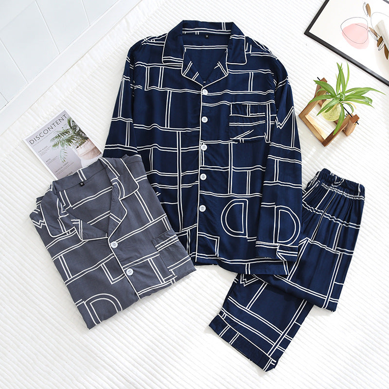 Full Sleeved Viscose Night suit For Men-Original Pajamas