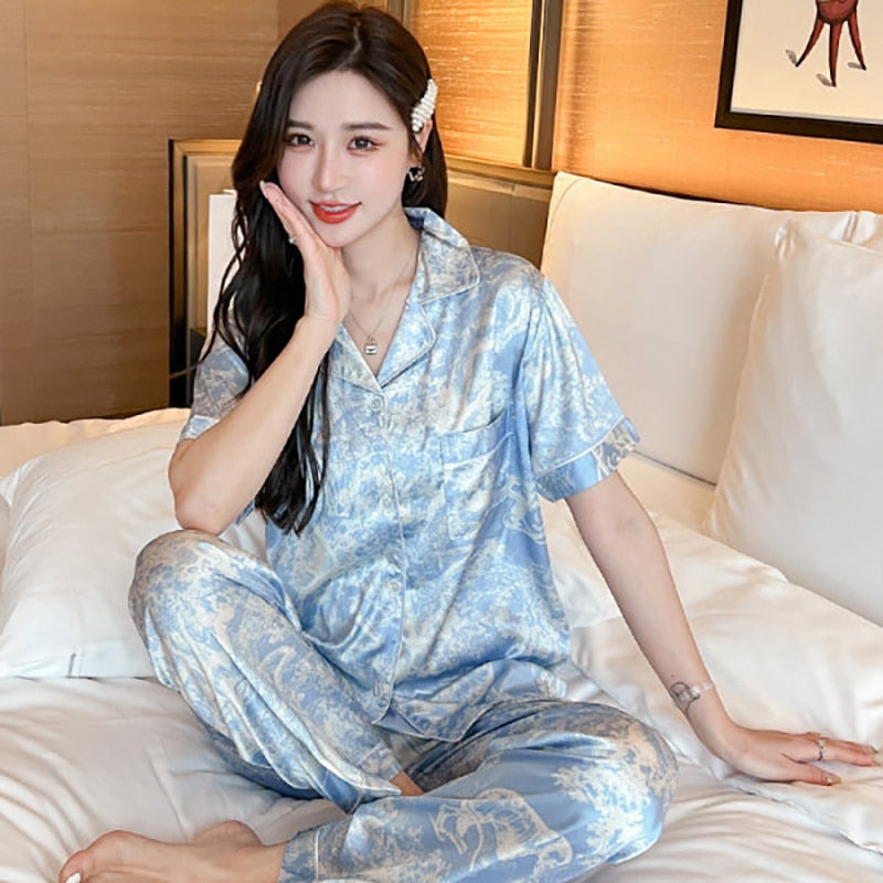 Two Piece Long Pajama Set-Original Pajamas