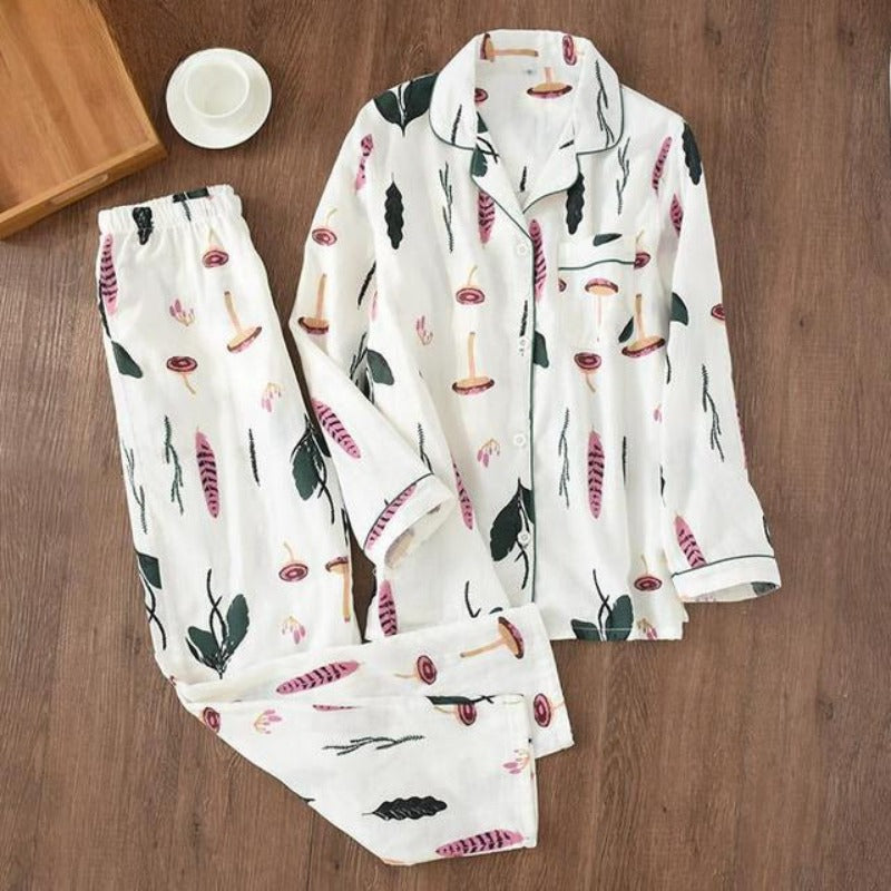 Autumn Long Sleeve Cotton Pajama Set-Original Pajamas