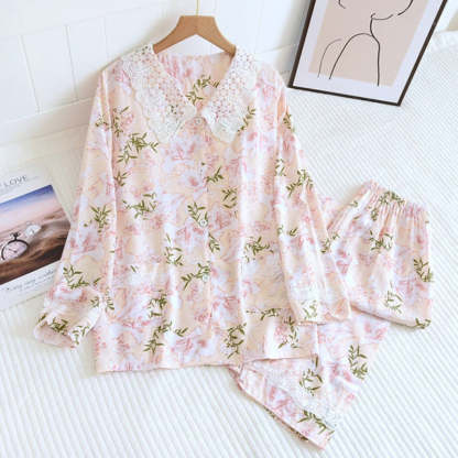 Long-Sleeved 2 Piece Pajamas Set For Women-Original Pajamas
