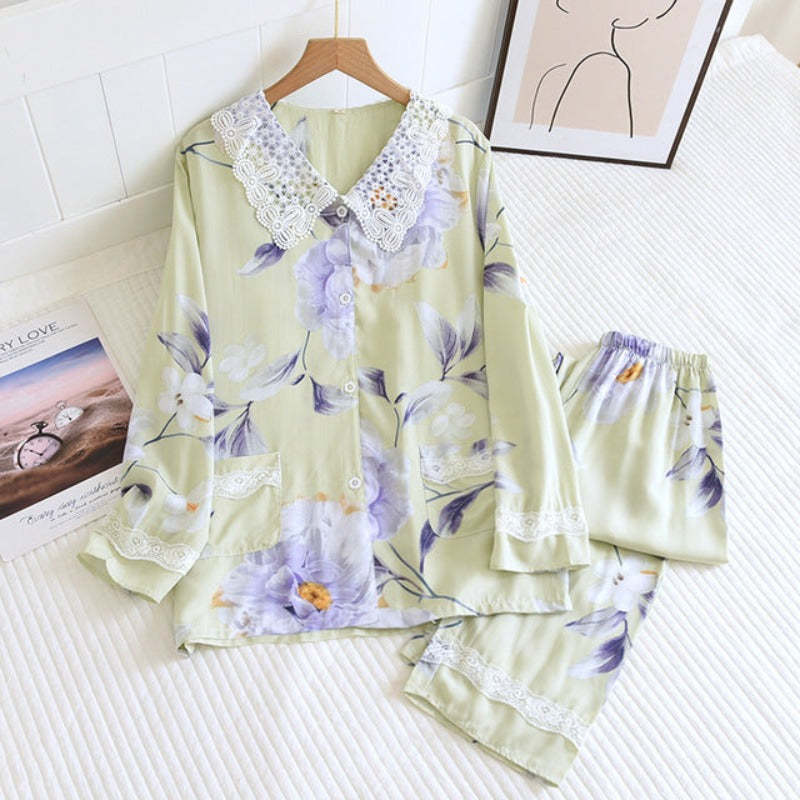 Long-Sleeved 2 Piece Pajamas Set For Women-Original Pajamas