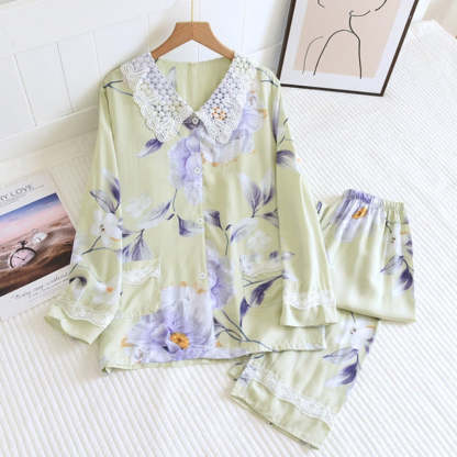 Long-Sleeved 2 Piece Pajamas Set For Women-Original Pajamas