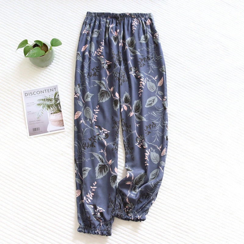 Flowers Comfortable Loose Pajama Pants-Original Pajamas