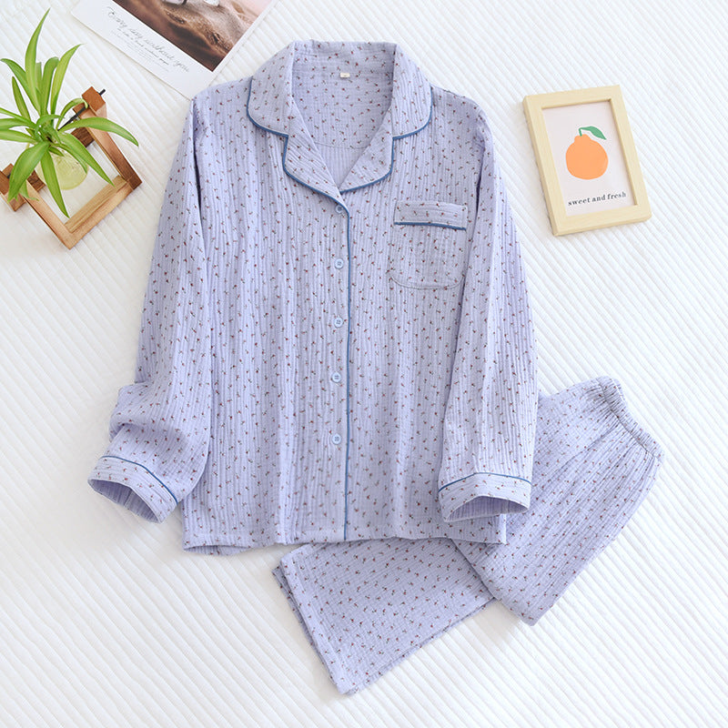 Long-Sleeved Spring And Autumn 2 Piece Pajamas Set-Original Pajamas