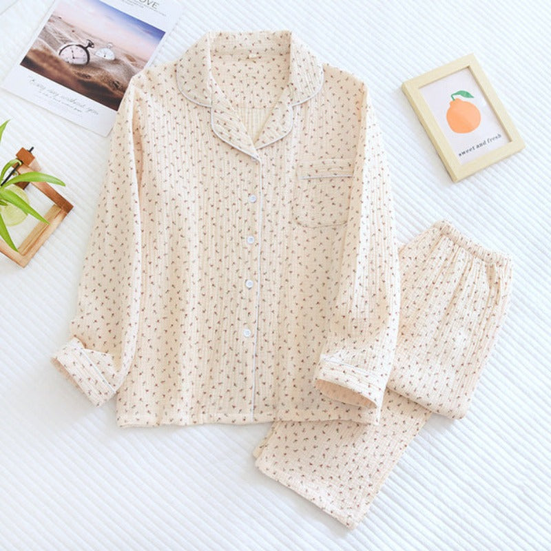 Long-Sleeved Spring And Autumn 2 Piece Pajamas Set-Original Pajamas