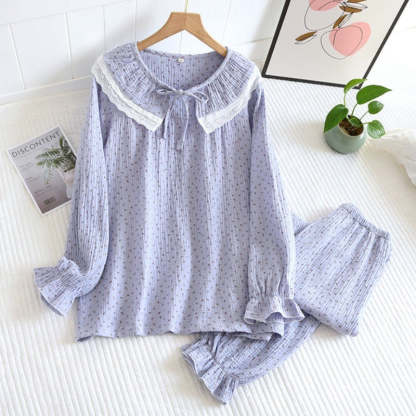 Ruffle Sleeves New Ladies 2 Piece Pajamas Set-Original Pajamas