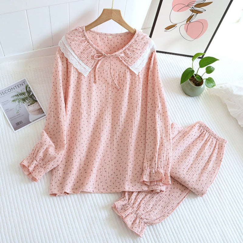 Ruffle Sleeves New Ladies 2 Piece Pajamas Set-Original Pajamas