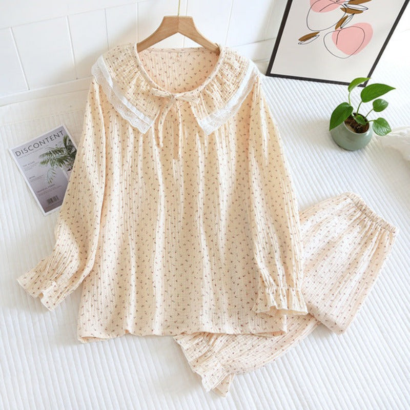 Ruffle Sleeves New Ladies 2 Piece Pajamas Set-Original Pajamas