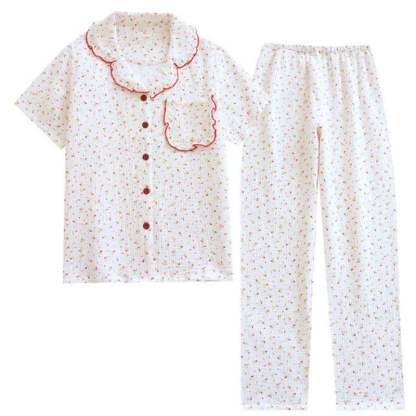 Sober White Summer 2 Piece Pajamas set-Original Pajamas