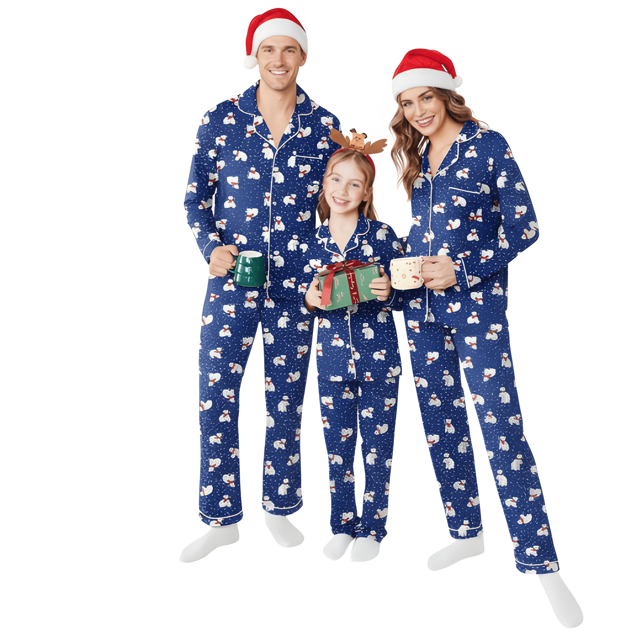 Matching Family Christmas Pajamas Long Sleeve Holiday Loungewear