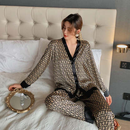Women's Pajamas Set V Neck Design-Original Pajamas