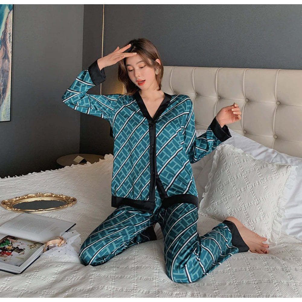 Women's Pajamas Set V Neck Design-Original Pajamas