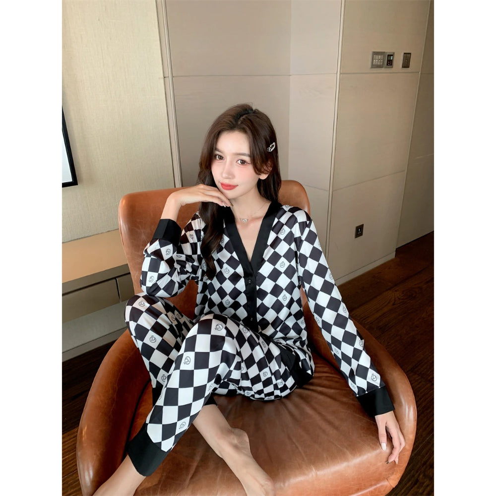 Women's Pajamas Set V Neck Design-Original PajamasWomen's Pajamas Set V Neck Design - Image 29