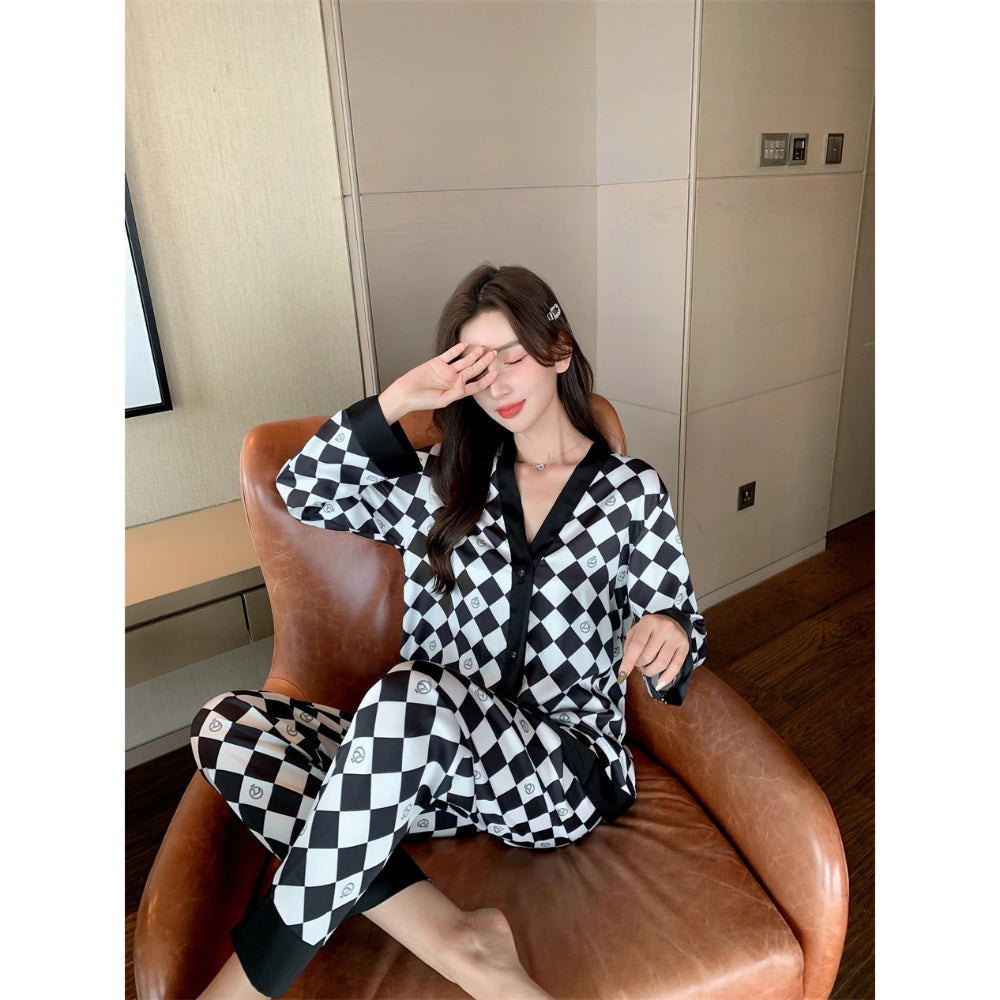 Women's Pajamas Set V Neck Design-Original PajamasWomen's Pajamas Set V Neck Design - Image 30