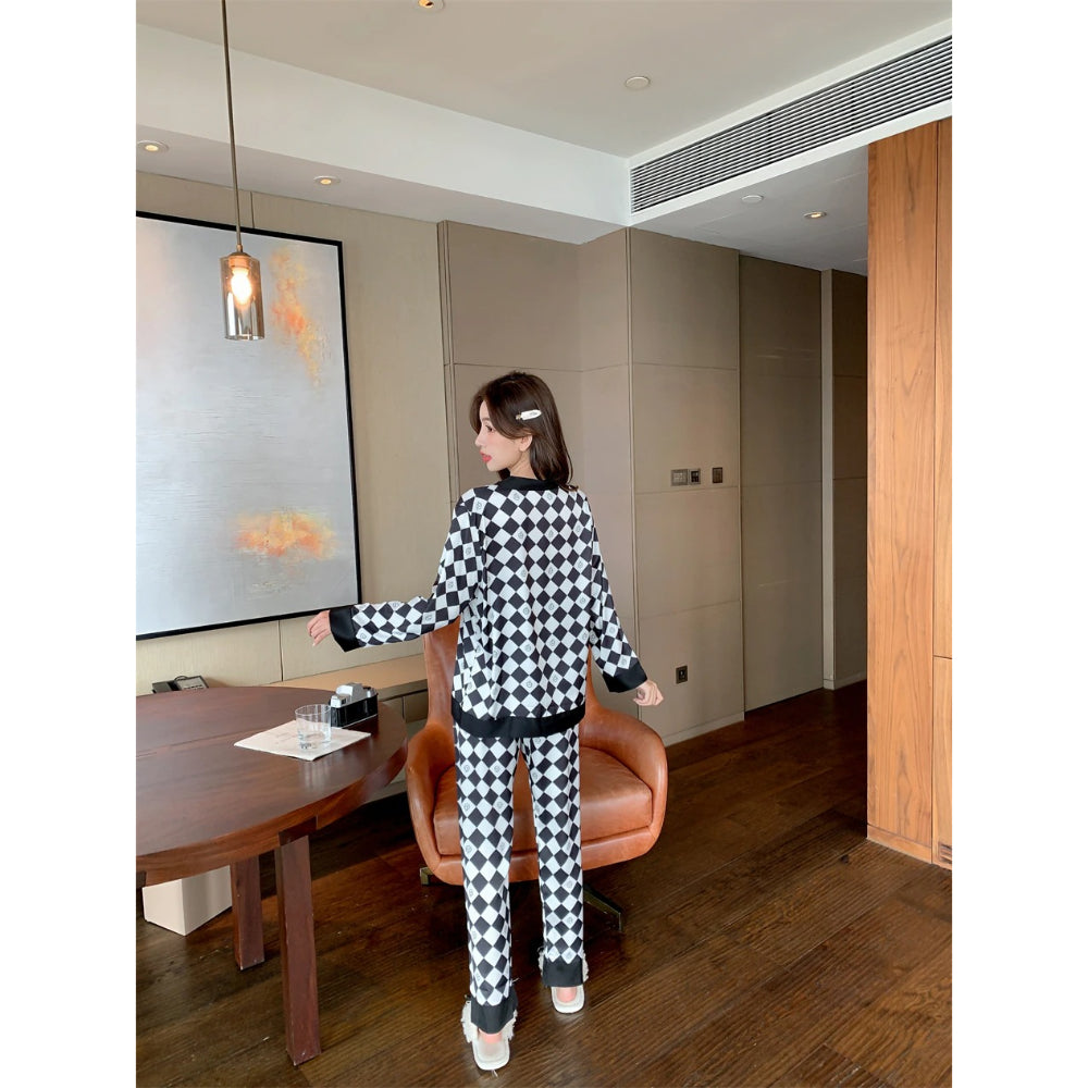 Women's Pajamas Set V Neck Design-Original Pajamas