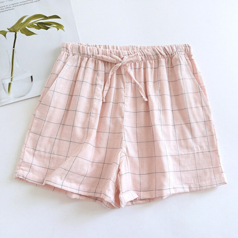 Men & Women Cotton Plaid Shorts-Original Pajamas