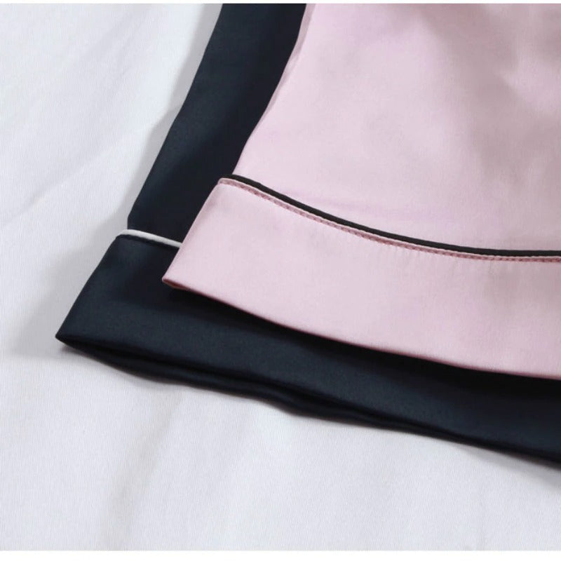 Women Suit Heart Embroidered Pajamas-Original Pajamas