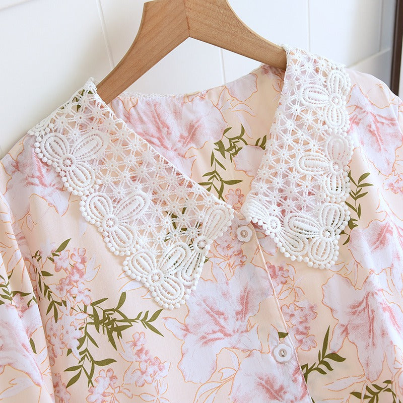 Long-Sleeved 2 Piece Viscose Pajama Set-Original Pajamas