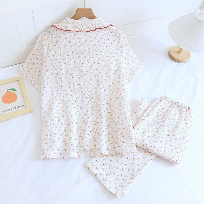 Sober White Summer 2 Piece Pajamas set-Original Pajamas