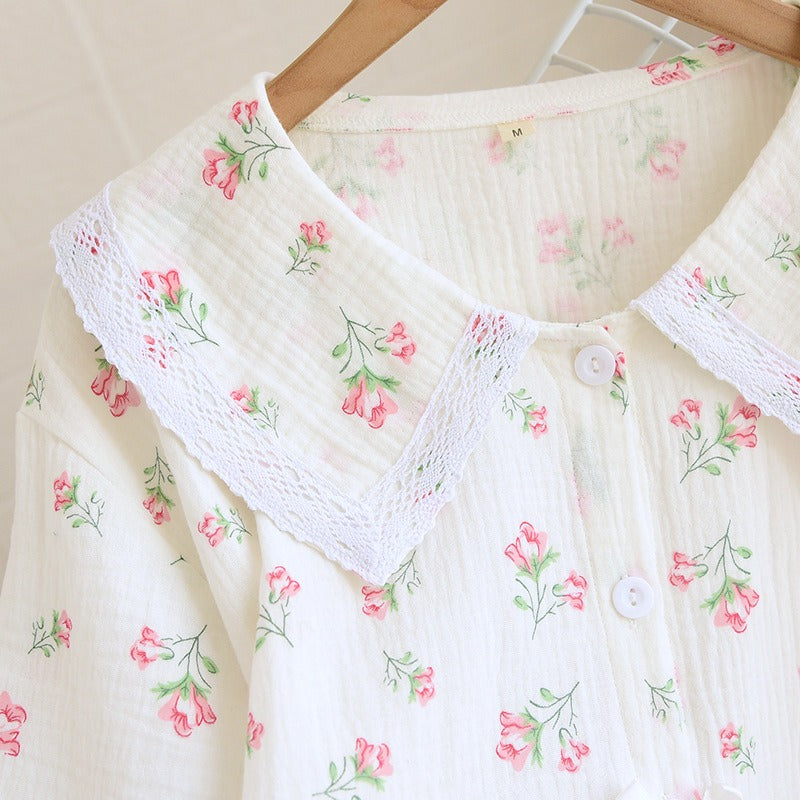 Women's Floral Shorts Sleeves 2-Piece Pajama set-Original Pajamas