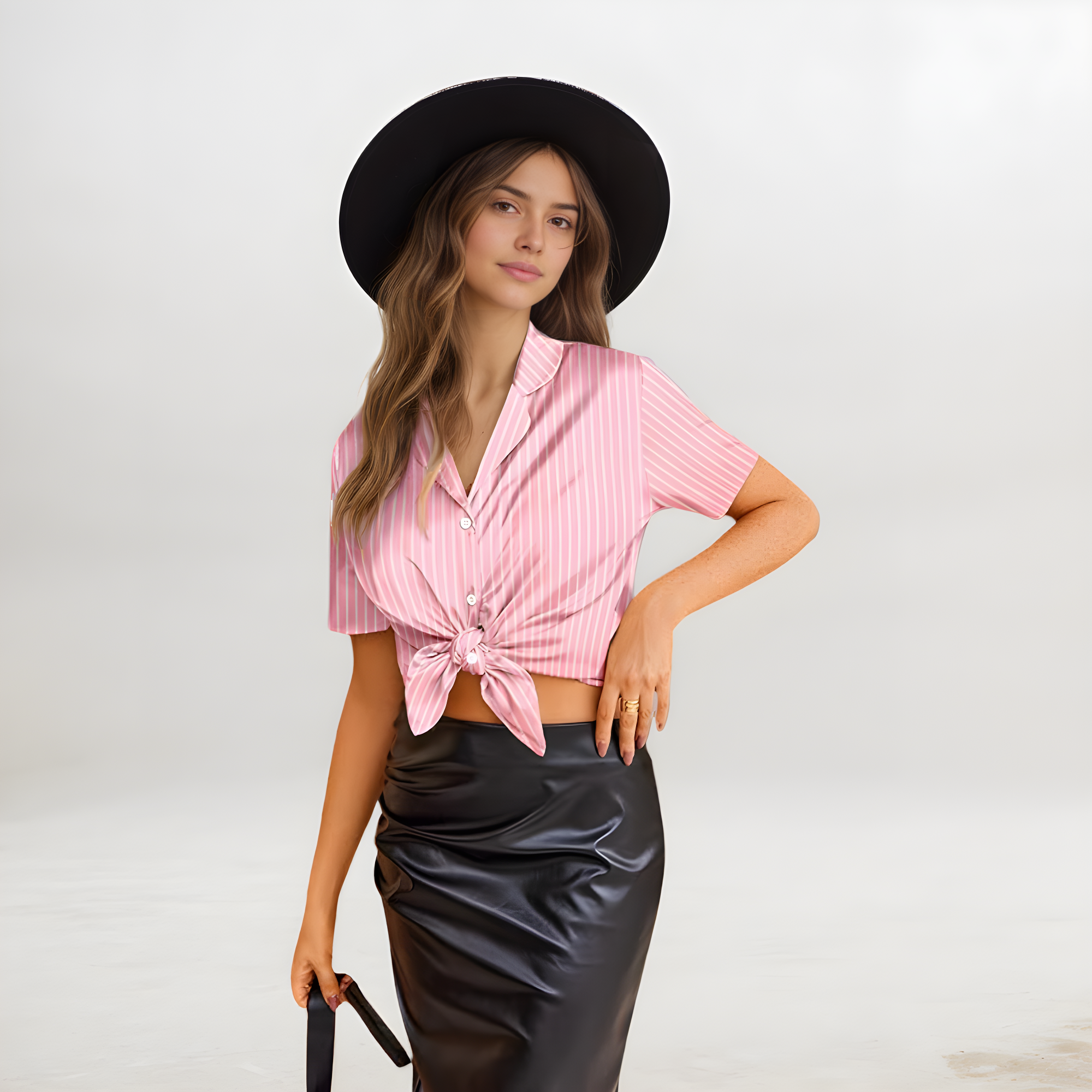 Women Ruffle Lingerie Notch Collar Sleepwear Satin 2 Piece Pajama Set