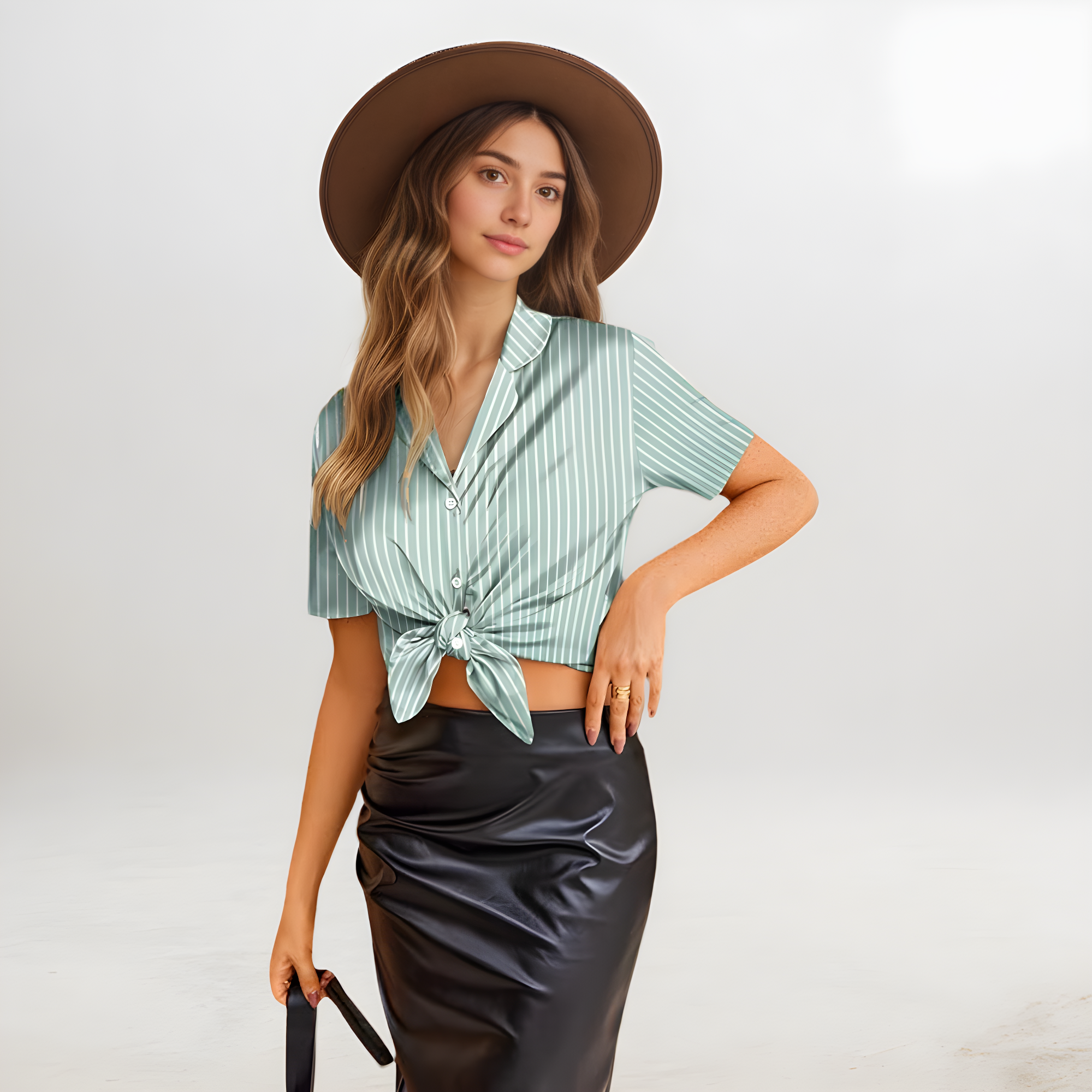 Women Ruffle Lingerie Notch Collar Sleepwear Satin 2 Piece Pajama Set