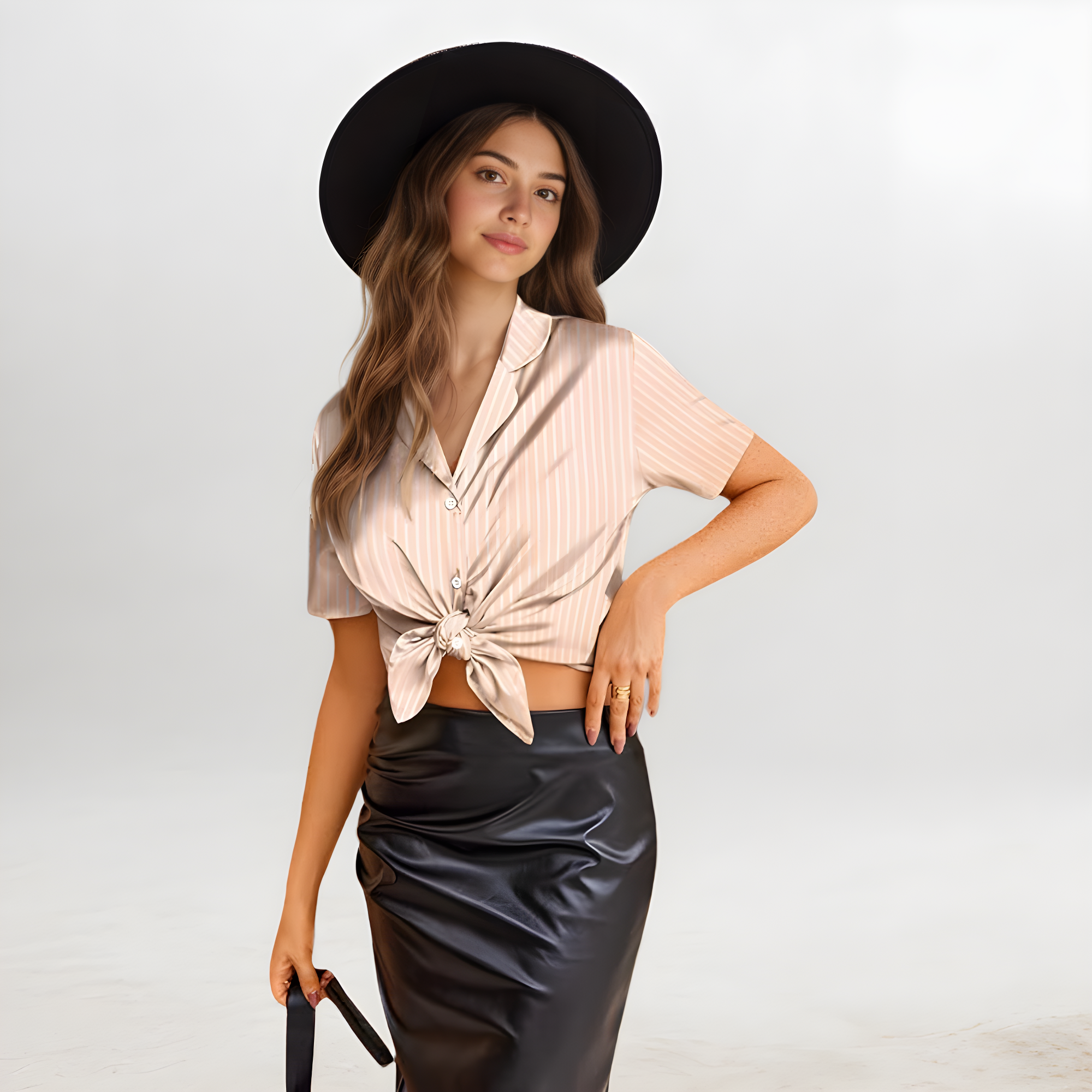 Women Ruffle Lingerie Notch Collar Sleepwear Satin 2 Piece Pajama Set