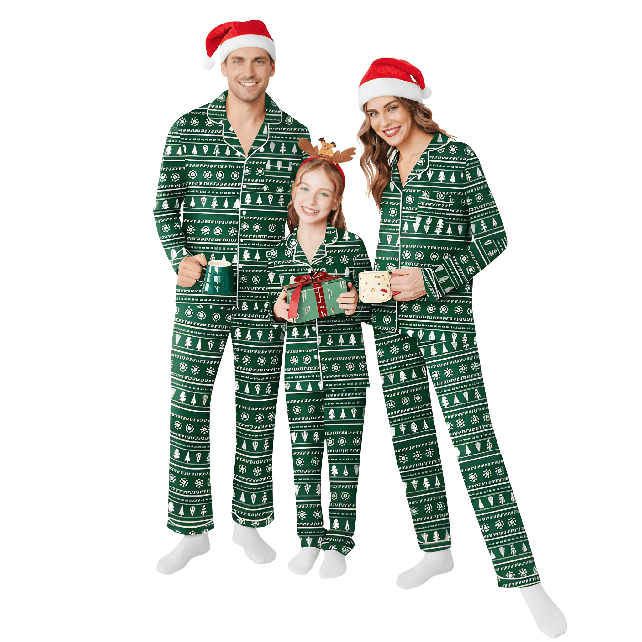 Matching Family Christmas Pajamas Long Sleeve Holiday Loungewear