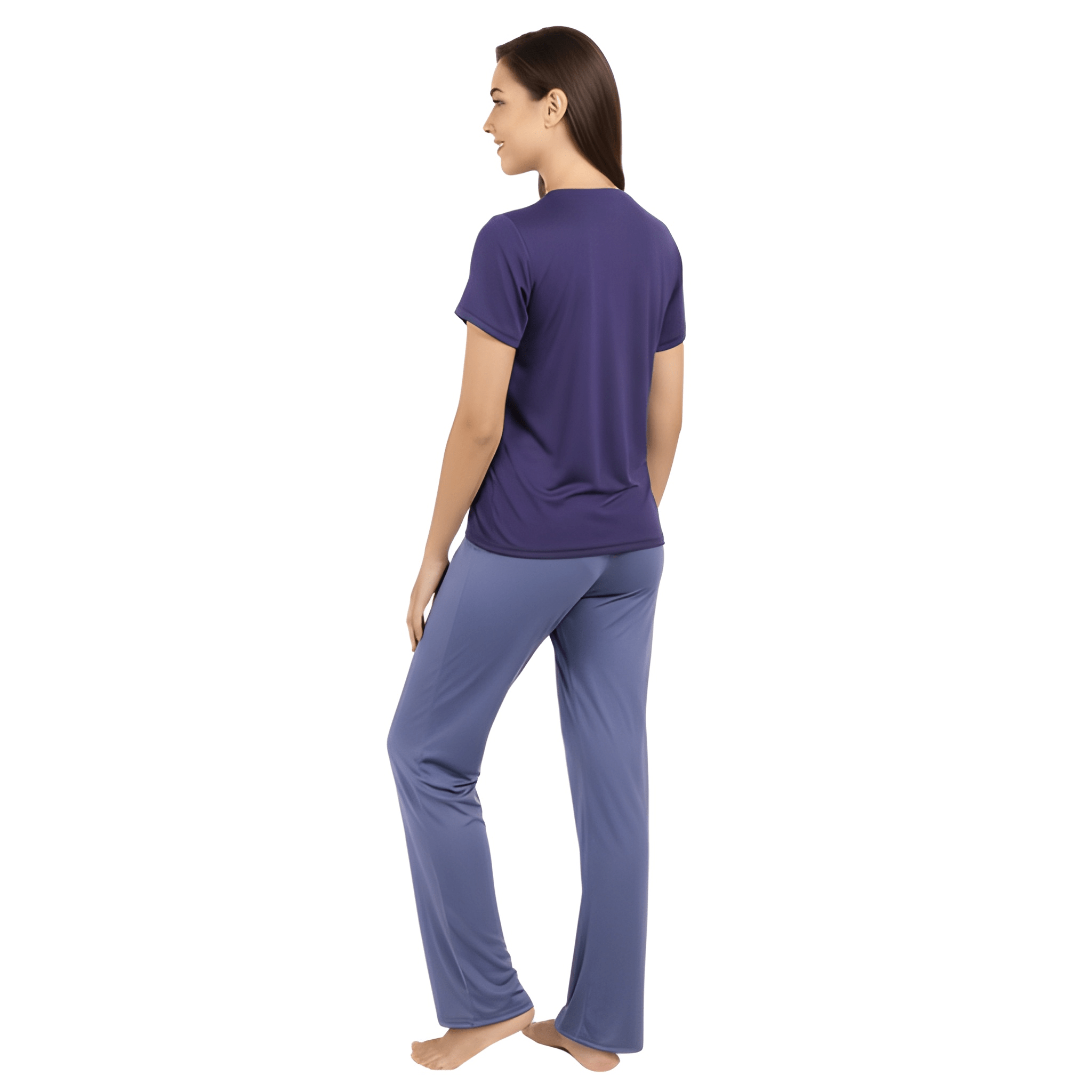 Women Pack Of 2  Short Sleeve With Pocket Pajama Set