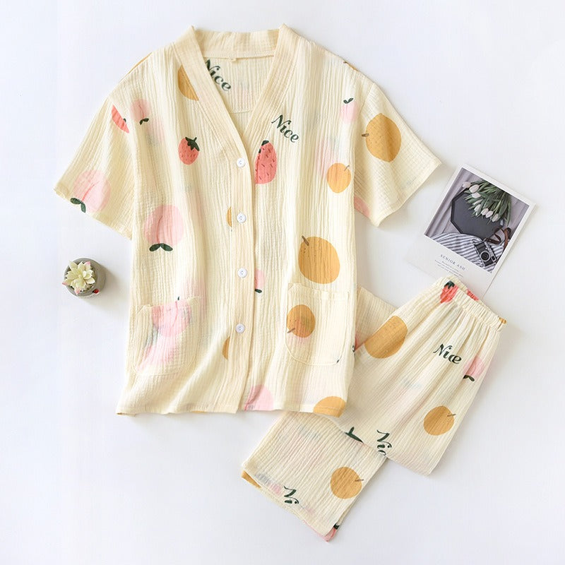 Women's Short Sleeve 2 Piece Pajama Set-Original Pajamas