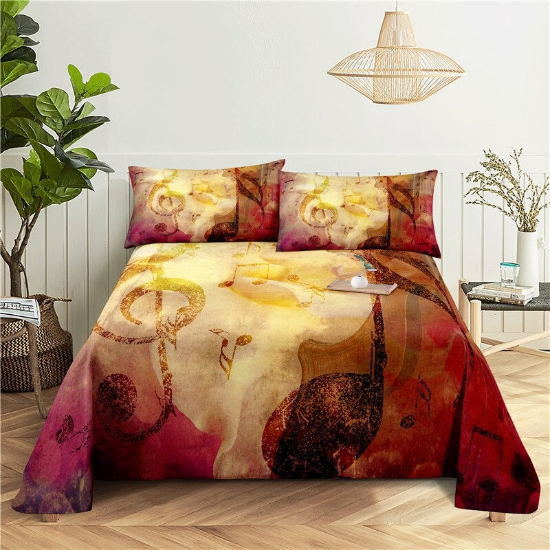 Music Instruments Print Bedding Set