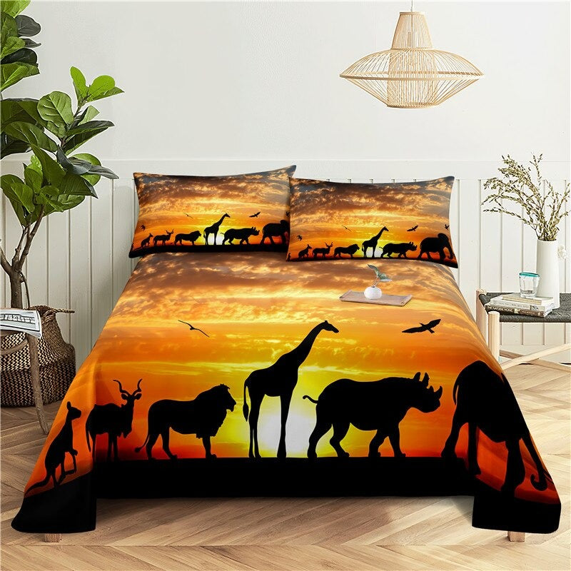 Printed Giraffe Bedding Set