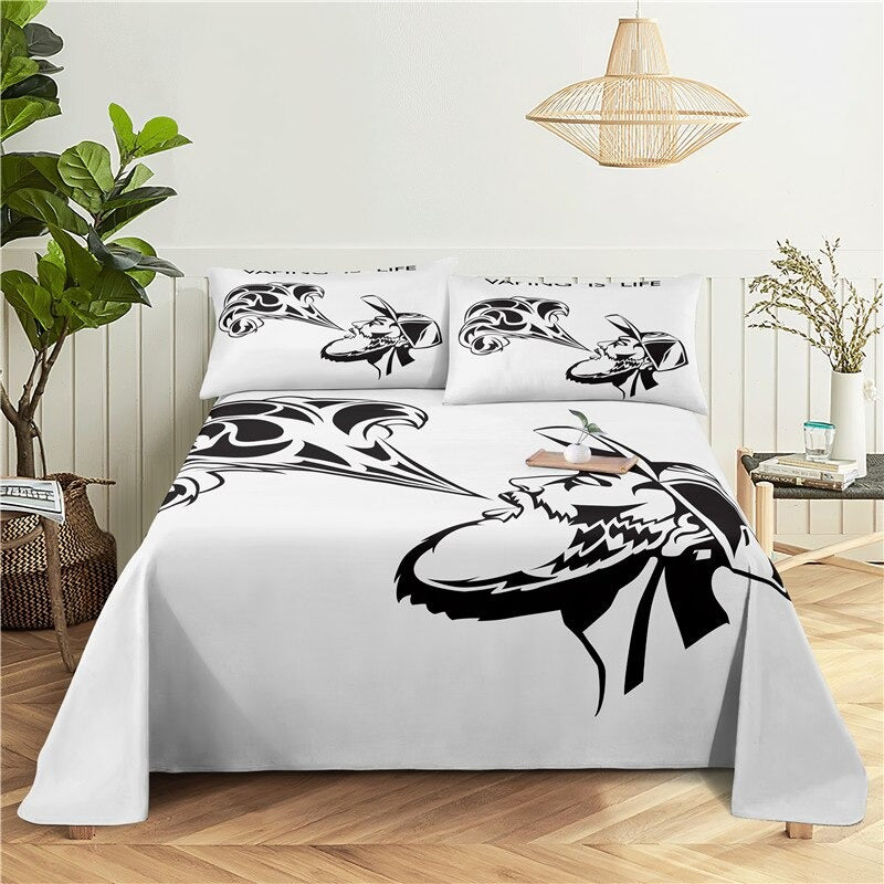 Printed Cartoon Scenes Bedding Set