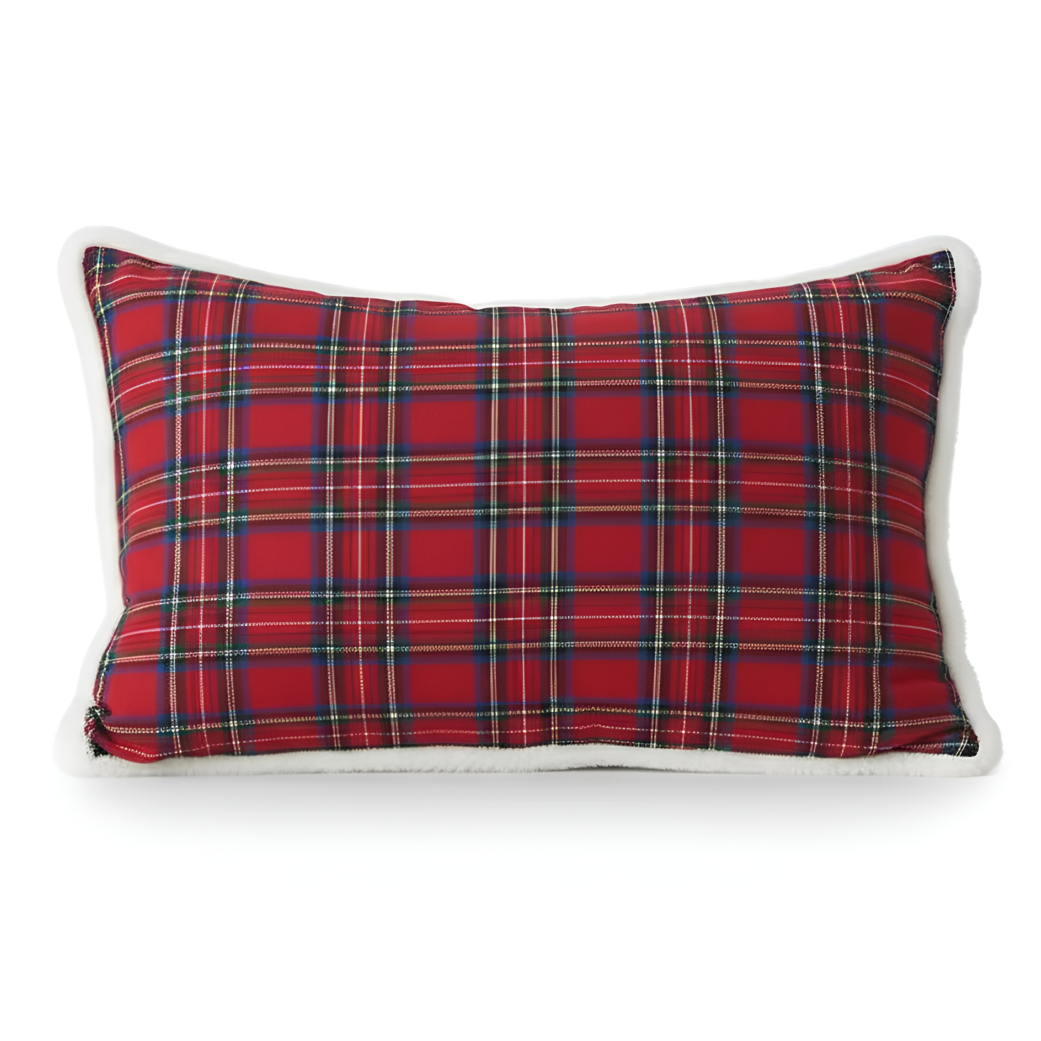 Christmas Themed Plaid Cushion Cover With Embroidered Snowflake DesignChristmas Themed Plaid Cushion Cover With Embroidered Snowflake Design - Image 17