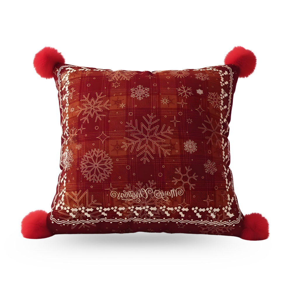 Pack of 2 Double Sided Printed Christmas Cushion CoversPack Of 2 Double Sided Printed Christmas Cushion Covers - Image 5