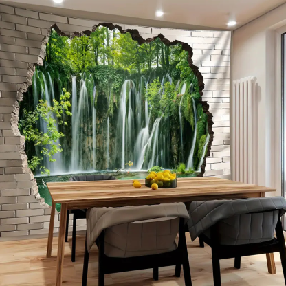 Stunning Immersive Waterfall Mural Wall Hanging Tapestry