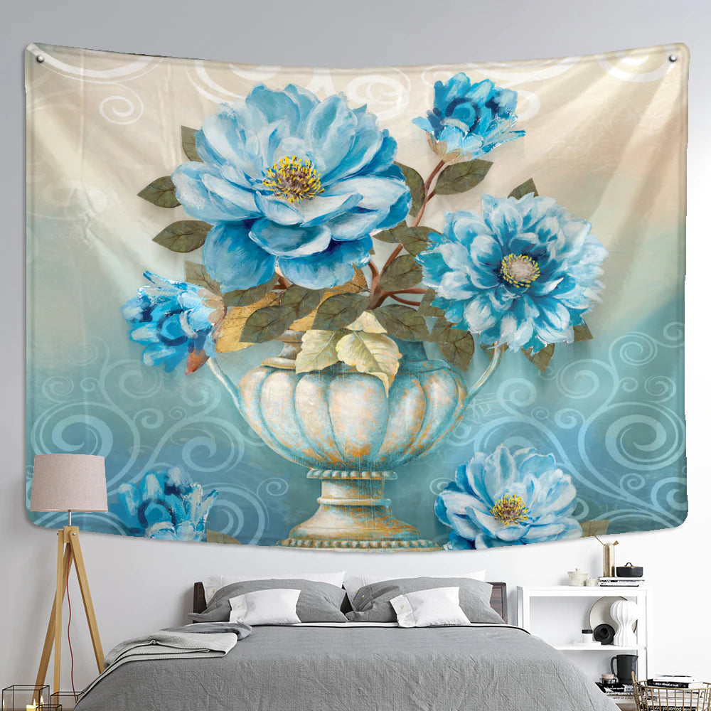 European-Style Flower Tapestry Wall Hanging Tapis Cloth