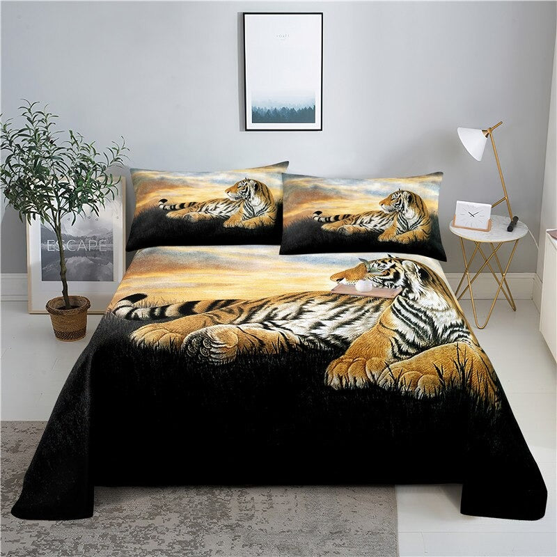3 Sets Of Flat Printing Bedding