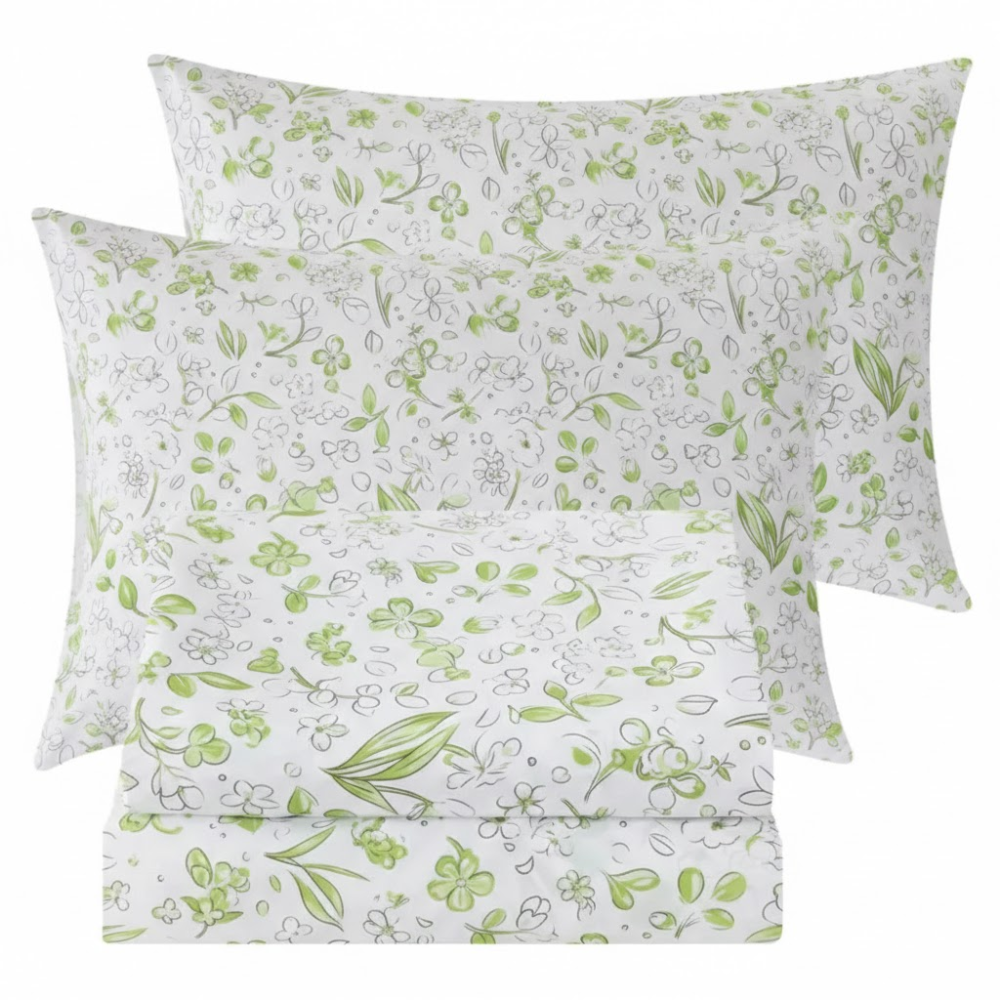 Pack Of 4 Floral Cooling Ultra Soft Bed Sheets
