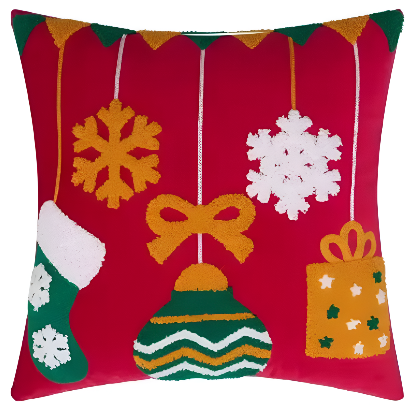 Christmas Embroidered Tree Cartoon Decorative Pillow Cushion Cover