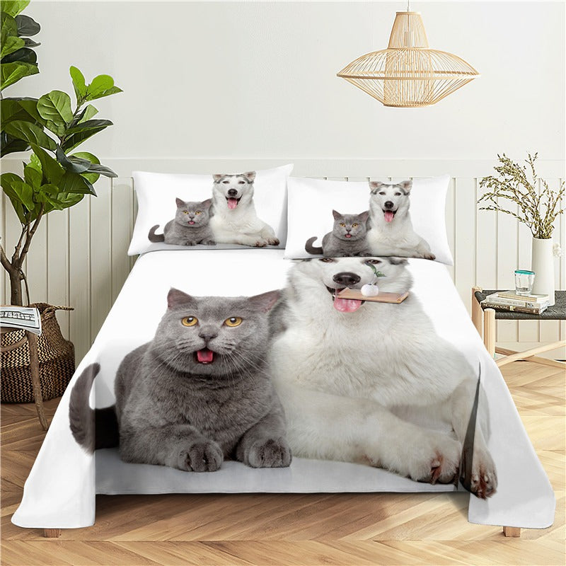 Lazy Cat Digital Printing Flat Sheet With PillowcaseLazy Cat Digital Printing Flat Sheet With Pillowcase - Image 7