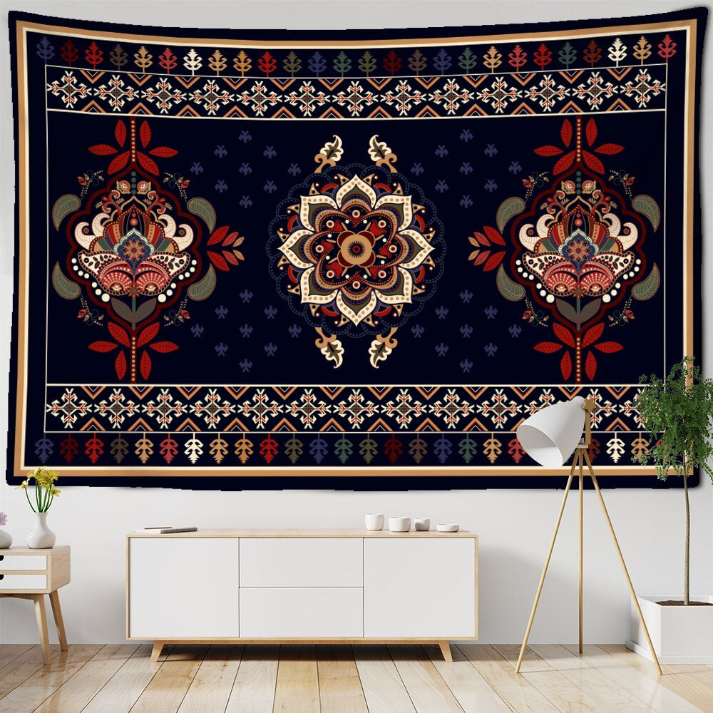 Mandala Print Tapestry Wall Hanging Tapis Cloth