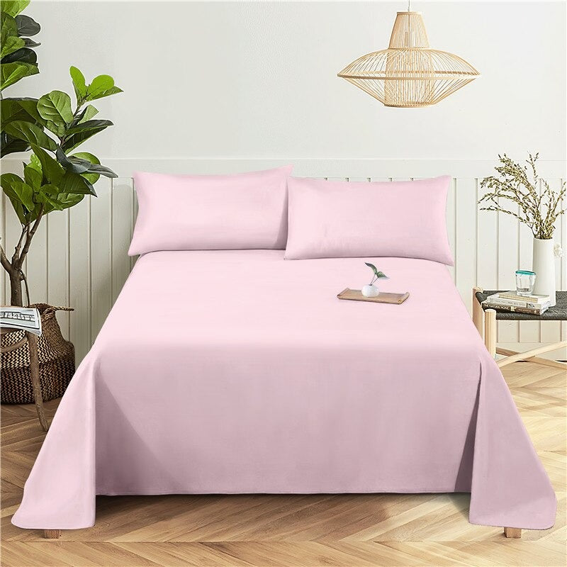 2 Sets Solid Color Comfy Bedding
