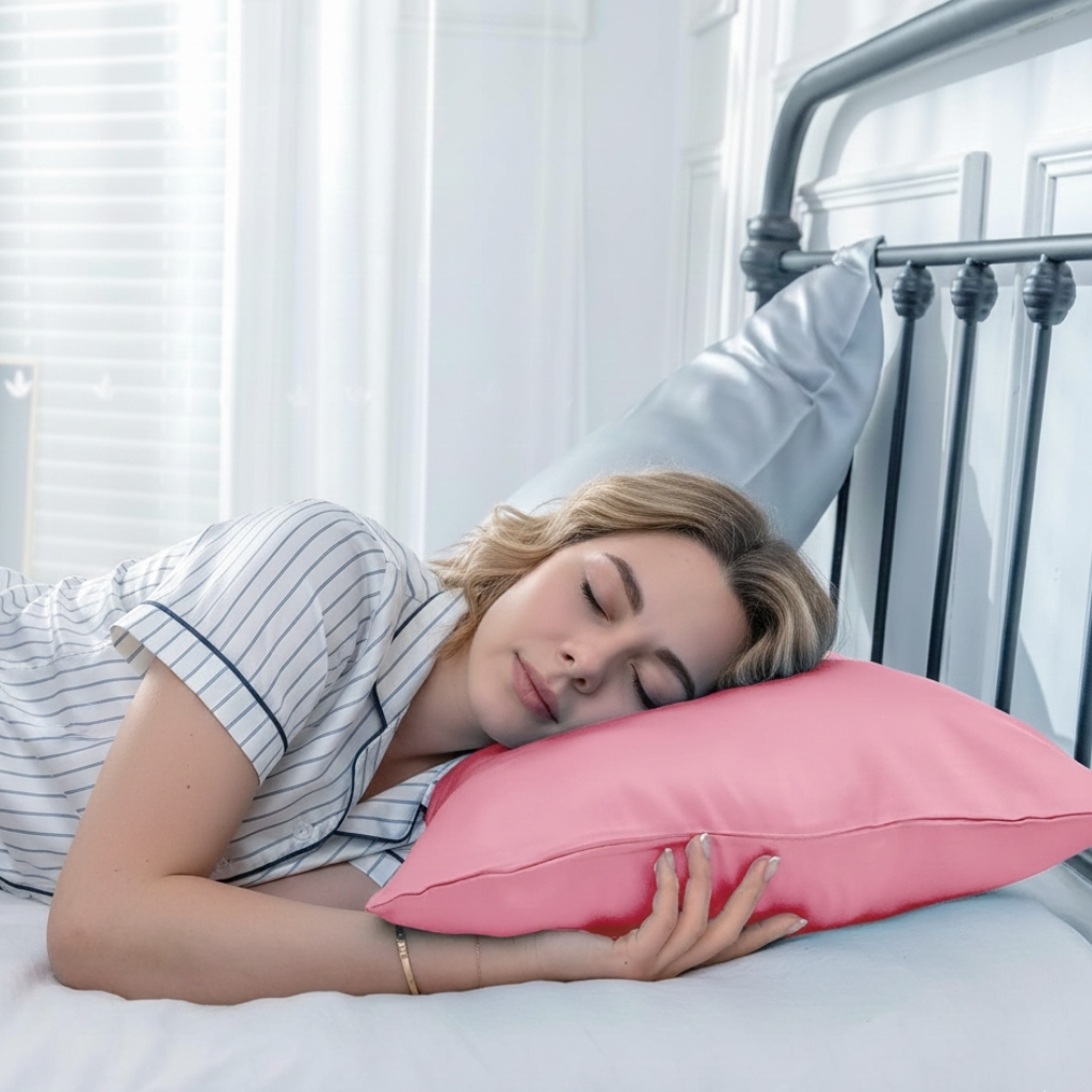 Standard Size Mulberry Silk Pillowcase Cooling Soft Cover With ZipperMulberry Silk Pillowcase Cooling Soft Cover With Zipper - Image 3