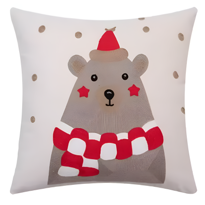 Christmas Embroidered Tree Cartoon Decorative Pillow Cushion Cover