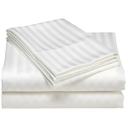 1200 Thread Count Cotton Stripe Deep Pocket Queen Sheet Set